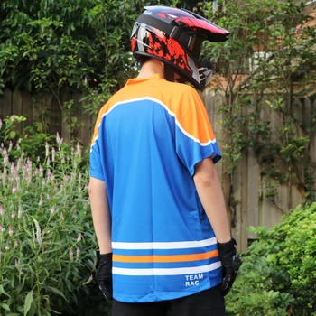 Quick dry kvėpuojantis motorcross džersis viršų Dviračių Marškinėliai MTB Downhill nešioti trumpas rankoves sublimated drabužiai