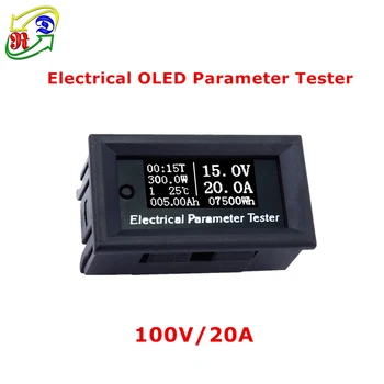 RD 100v/20A 7in1 OLED Daugiafunkcį Testeris Įtampa srovės Laiko, temperatūros talpa voltmeter Ammeter elektros skaitiklis, balta
