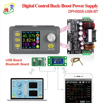 RD DPH5005 Buck-boost konverteris Pastovios Įtampos srovės Programuojamas skaitmeninis valdymo Maitinimo spalvotas LCD voltmeter 50V 5A