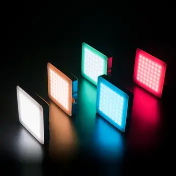 RGB LED Jutiklinis Vaizdo Lemputė 5W įmontuota Baterija 700mAh 6500K Kamera, Foto Fotografavimo Studijoje Led Filtras DSLR