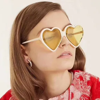 RunBird Meilė Širdies Akiniai nuo saulės Moterims Prekės ženklo Designe 2018 Mados Širdies Formos Saulės akiniai Moterų Raudonos, Žalios UV400 5306 R