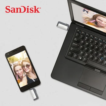 SanDisk USB Flash Drive Ultra Dual USB3.1 Diskas USB Tipo C Diskas Pen Ratai Stick 150M/s 64GB 128GB 256 GB Smartfon OTG