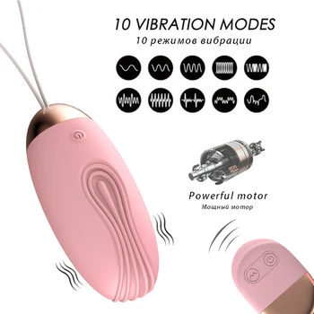 Sekso Žaislai Moteris Nuotolinę 10 Greičių Vibracija, Kiaušiniai Klitorio Stimuliatorius Makšties Masažo Kamuolys G - taško Vibratoriai