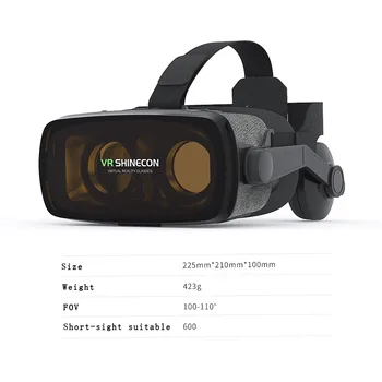 SHINECON Casque 9.0 VR Virtualios Realybės Akiniai, 3D Akiniai 