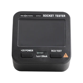 Skaitmeninis voltager Lizdas Testeris-LCD Ekranas Plug nekontaktinėmis įtampos testeriai, kištukinis Lizdas, elektros Testeris NCV ST01