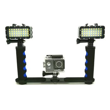 SLR Kameros apšvietimas Nardymo Vandeniui LED Šviesos Nešiojamą Stentas Turėtojas GoPro Hero 9 8 5 7 Xiaomi Yi 4K Mijia sjcam SJ8/6 H9R T5E