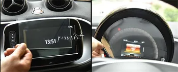 Smart Fortwo Automobilio Prietaisų Skydelio Apsauga, Plėvelės, Folijos Automobilių Navigacijos Screen Protector, Grūdinto Stiklo Plėvelė Automobilių Optikos Reikmenys