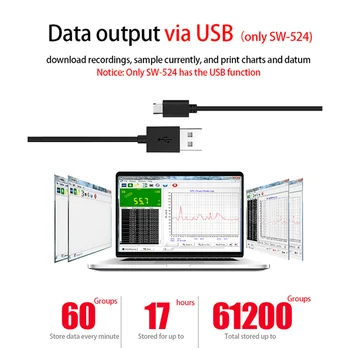 Sndway Skaitmeninio Garso Lygio Matuoklis 30-130 Triukšmo db Metrų Tūrio Matavimo Priemonės Decibelų Triukšmo matuoklis A/C Filtras/USB/Sandėliavimo