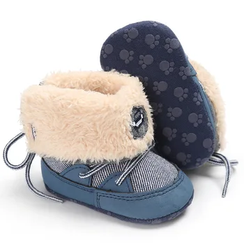 Spalvų atitikimo kūdikių žiemą šilti sniego batai bamblys vaikai, berniukai ir mergaitės, minkštos medvilnės vaikiška avalynė
