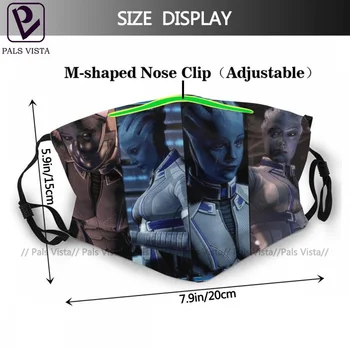 Spausdinti Kvėpuojantis Mass Effect Veido Kaukė Stilingi Unisex Medžiaga Veido Nagų Kaukė Su Filtrais