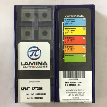 SPMT12T308 30 Originalus LAMINA karbido įterpti su geriausios kokybės 10vnt/lot nemokamas pristatymas