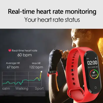 Sporto Smart M4 touch ekranas Naujas Žiūrėti Vyrų Širdies ritmas, Kraujo Spaudimo Monitorius Daugiafunkcinis Sveikatos Apyrankę, Vyras, Moteris, Vaikas