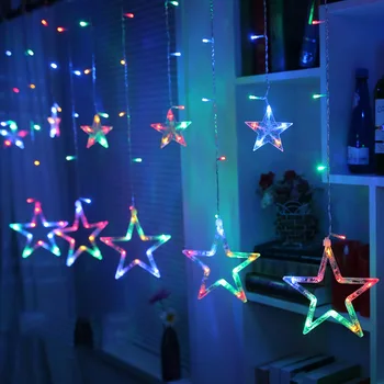 Star Lempos, LED Lempos, Styginių Ins Kalėdų Žiburiai Apdailos Atostogų Žiburiai Užuolaidų Lempos Vestuvių Neon Žibintų 220v/110v Europa Jav