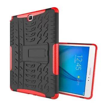 Sunkiųjų Patikima Dviguba Apsaugos Hibridas Stovėti TPU PC Cover Case For Samsung Galaxy Tab T550 /T555 Padengti