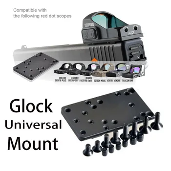 Taktinis Universalus Glock Red Dot Galiniai Akyse Mount RMR NUODAI MROS Optika taikymo Sritis Plokštė Bazės Medžioklės Pistoletas, Šautuvas taikymo Sritis Priedai