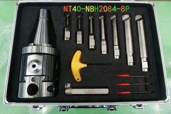 Tikslumo BT40 NBH2084 nuobodu nustatyti 8-280mm Gręžimo Galvos Sistema+ +8pcs 20mm Gręžimo Baras Nuobodu suskambėjo 8-280mm Gręžimo Įrankių Rinkinys