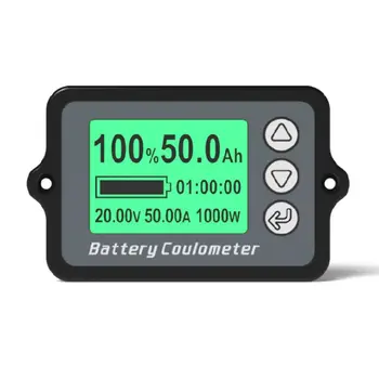TK15 50/100A Kulono Counter Baterijos Talpa Testeris-LCD Ekranas, Ličio Stebėti