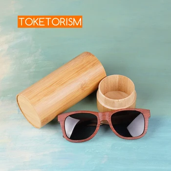 Toketorism natūralaus bambuko akiniai, dėžutė, moterims, vyrams, medienos akiniai nuo saulės