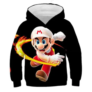 Trimatis Mario crazy nuotykių palaidinukė, berniukų ir mergaičių mados animacinių filmų megztinis, vaikų animacija, 3D spausdinimas