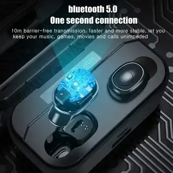 TWS bluetooth 5.0 6D Ausinės Qi Bevielio Įkrovimo Telefono 7-11 Pro 