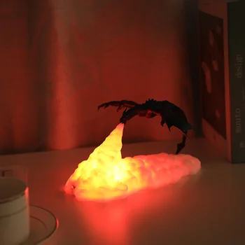USB Kūrybos Naktį Šviesos Namuose Darbalaukio Papuošalai Protingas Plaukioja Drakonas Žėrintis LED Lempos, Naktį Šviesos Koridorius Vonios kambarys
