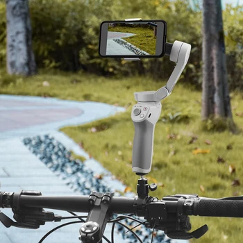 Už DJI OM 4 Dviračių Stovas Mini Kamera, Nešiojamą Gimbal Mount Motociklo Veiksmų Fotoaparato Dviratį Dviračiu Jojimo Laikikliai