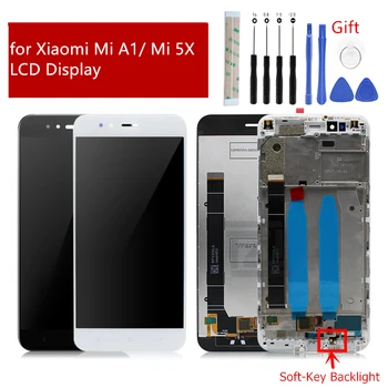 Už Xiaomi Mi A1 LCD Ekranas Jutiklinis Ekranas skaitmeninis keitiklis komplektuojami su Rėmo Xiaomi Mi 5X ekrano pakeitimas, Remontas, Atsarginės Dalys