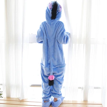 Vaikai Nustatyti Kigurumi Vaikų pižama Žiemos Flanelė Gyvūnų pižama vienas gabalas Triušis Totoro Dygsnio Panda Cosplay Berniukas, mergaitė, pižamos