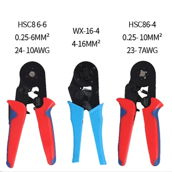 Vamzdinės Reguliuojami Galinių Užspaudimo Įrankiais, Mini Elektros Replės HSC8 6-4 0.25-6mm2 23-10AWG Didelio Tikslumo Apkabos, Nustato WXC8 6-6