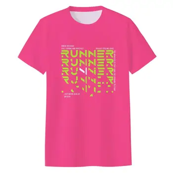 Vasaros Atsitiktinis Vyrų T Shirts 3D Spausdinimo Runner Tees Viršūnes Mados Maratonas Drabužius trumpomis Rankovėmis Custom T Shirts Vyrų Aukštos Kokybės