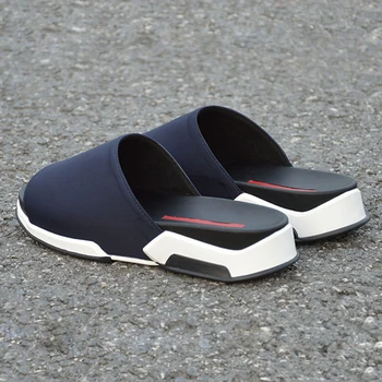 Vyrai slipperes paplūdimio bateliai atidaryti tne medžiaga spausdinti patogus mados tendencijų vyrai sandalai fifo slipperes vyrų vasaros sandalai