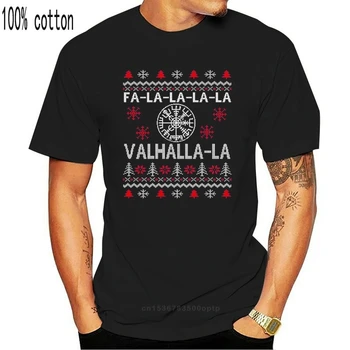 Vyrų marškinėliai Vegvisir Compas Valhalla Bjaurusis Kalėdų Viking ilgomis Rankovėmis-RT Moterų tshirts