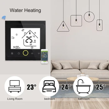 WiFi Smart Termostatas, Temperatūros Reguliatorius, Skirtas Grindų Šildymo Vandens/Dujų Katilas Gali Būti Naudojamas Su Alexa, Google Namų Balta Spalva