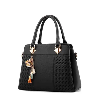 Women-Bag-Large-capacity-handbag-Casual-Tote-Fashion-Women's-Messenger-Bags-Shoulde-soft-leather-simple-slung-female-Black-wild