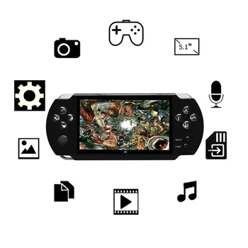 X9 5.1 Colių Nešiojamą Žaidimų Konsolę 8GB Vaizdo Žaidimų Žaidėjas įmontuotas 300 Žaidimų Nešiojamą Retro Konsolė, skirta Vaikams, Suaugusiems
