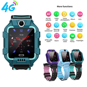 Y99 Vaikai Smart Watch 90 laipsnių vertikaliai, flip 4G GPS WIFI LBS Tracker Žiūrėti Telefonas SOS Vaizdo Skambučių Vaikams Stabdžių Neteko Stebėti