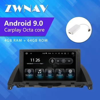 ZWNAV Android 9 Automobilį Galvos Vienetas Grotuvo Mecerdes Benz C-W204 (2007-2011 M.), Stereo GPS Navigacijos Automagnitol 2 Din DVD NR.