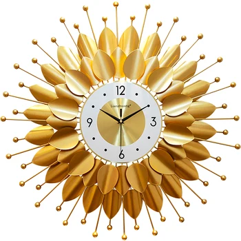 Šiaurės Prabanga Sieniniai Laikrodžiai Metalo Modernus Didelis Aukso Sieninis Laikrodis 3d Paprasta Meno Sieniniai Laikrodžiai Horloge Murale Namų Puošybai FZ295