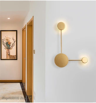 Šiuolaikinių LED Sienos Lempa Balta/Juoda/Aukso Geležies Apdaila Sienos Žibintai Kambarį Miegamojo Lovos Patalpų Apšvietimas, Modernios Wandlamp