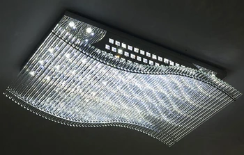 Šiuolaikinės Krištolo Sietynas, LED Spalvos Keitimas Su Nuotolinio Valdymo Organų Stiliaus RGB Blizgesio Lubų Lempa Deco L108cm 110V, 220V