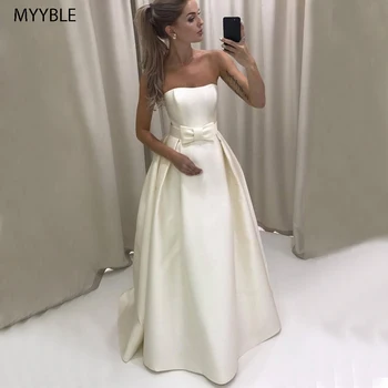 Žavinga Balta Dėmė Ilgai Vestuvių Suknelė 2021 Stebėjimo Su Laivapriekio Tarnaitė Garbės Suknelė Pagal Užsakymą Pigiai